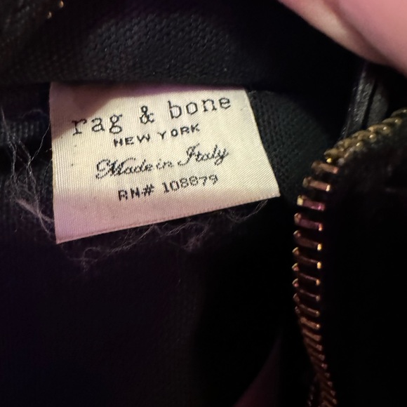 New York Designer Rag & Bone Pilot Black Leather Bag - Picture 15 of 16